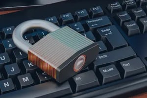 Verbesserte Datensicherheit Schlüssel auf Tastatur