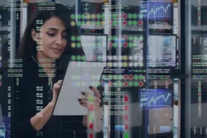 Transparente Planung Frau prüft System