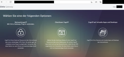 Citrix Optionen